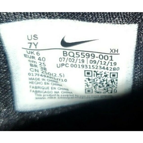 Nike Kyrie 6 Jet Black Basketball Shoes Youth Boys 7Y Black White BQ5599-001 - Picture 4 of 4